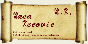 Maša Kecović vizit kartica